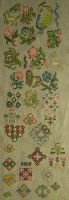 English spot sampler- mid 17th century